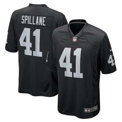 Robert Spillane Las Vegas Raiders Nike Game   Jersey - Black