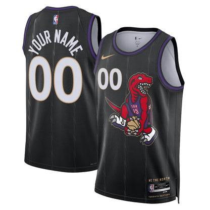 Unisex Toronto Raptors Black 2024/25 Custom Swingman Jersey - City Edition