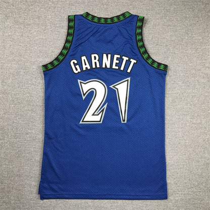Youth Kevin Garnett Minnesota Timberwolves #21  Embroidered Jersey