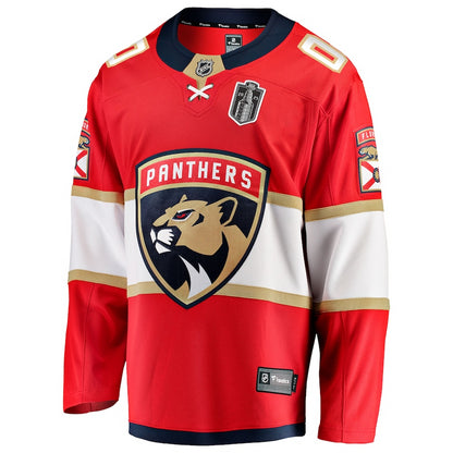 Men's Florida Panthers Fanatics Red 2025 Stanley Cup Final Home Breakaway Custom Jersey