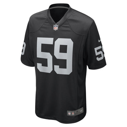 Luke Masterson Las Vegas Raiders Nike Game   Jersey - Black