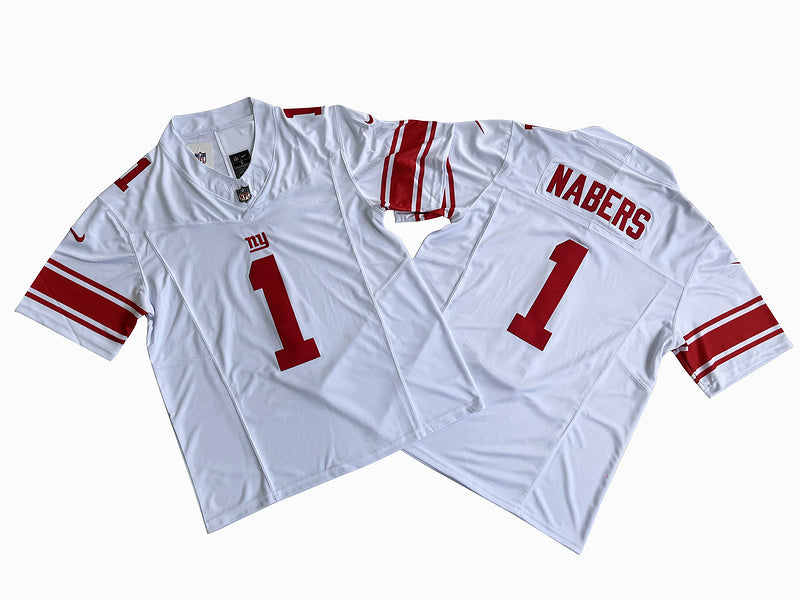 Nabers #1 II New York Giants Nike Alternate   Game Jersey - Century Red