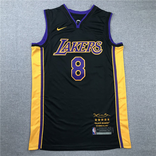Los Angeles Lakers #8 Kobe Bryant Retired Black Jersey