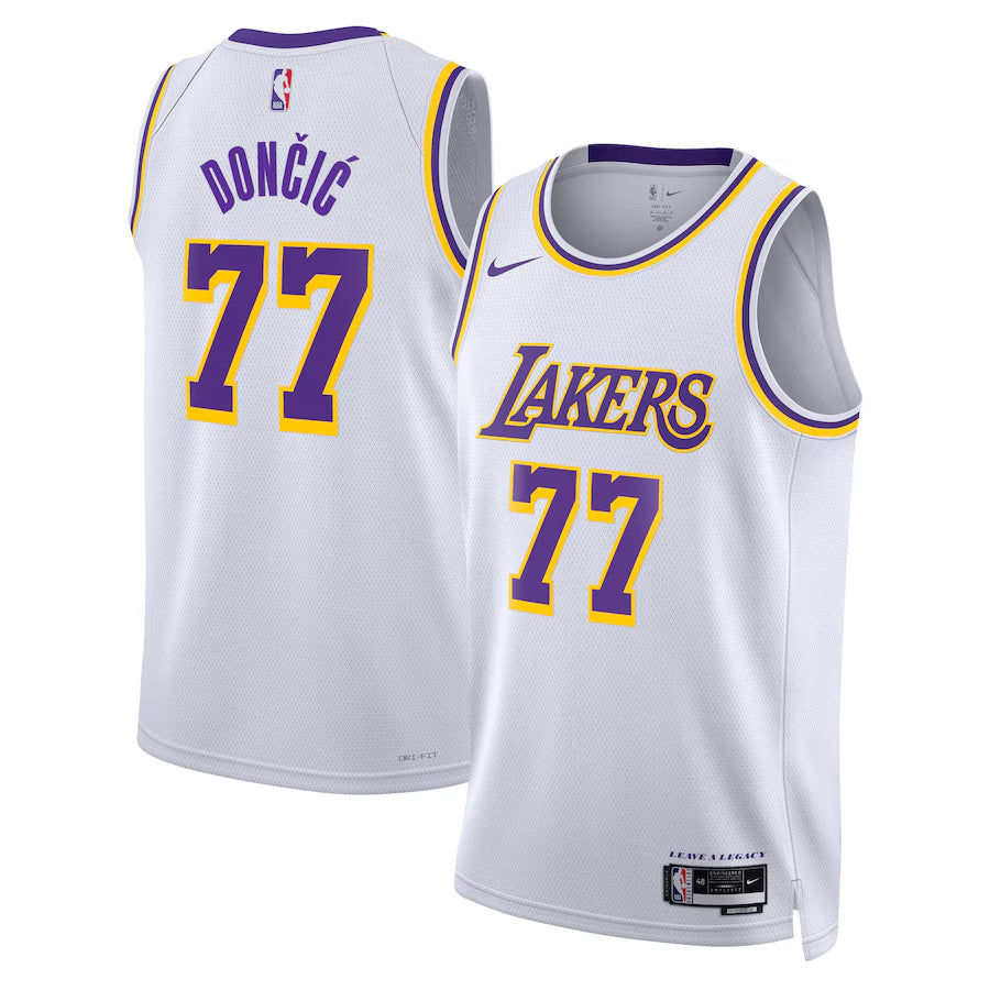 Los Angeles Lakers Nike Association Edition Swingman Jersey - White - Luka Dončić