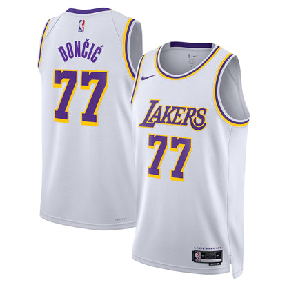 Los Angeles Lakers Nike Association Edition Swingman Jersey - White - Luka Dončić