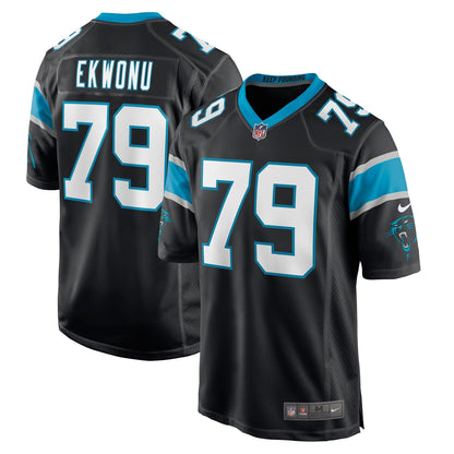 Ikem Ekwonu Carolina Panthers Nike   Game Jersey - Black