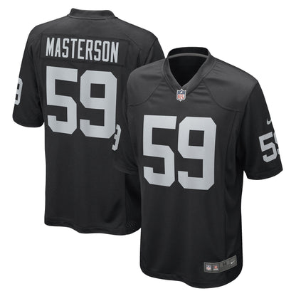 Luke Masterson Las Vegas Raiders Nike Game   Jersey - Black