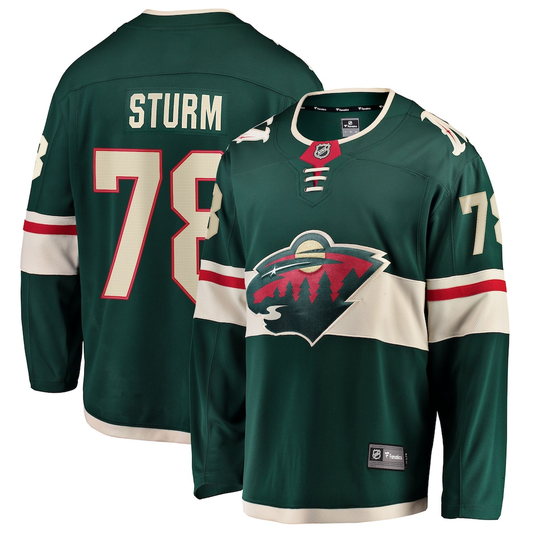 Men's Minnesota Wild Nico Sturm #78  Green Home Breakaway Jersey