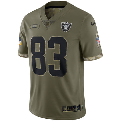 Darren Waller Las Vegas Raiders Nike 2022 Salute To Service Limited Jersey - Olive
