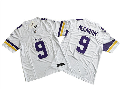 J.J. McCarthy #9 Minnesota Vikings Nike Game Jersey -  White