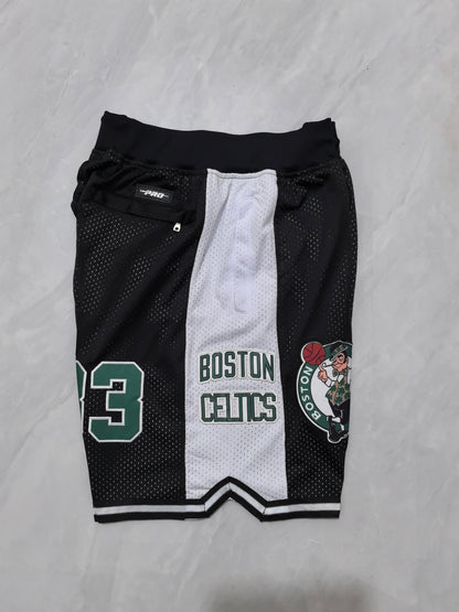 JUST DON Boston Celtics Black Pocket Shorts