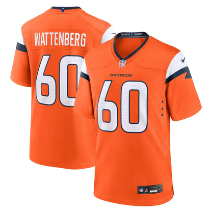 Luke Wattenberg Denver Broncos Nike Team Game Jersey -  Orange