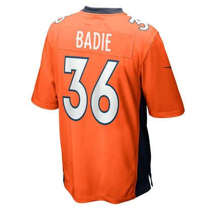Tyler Badie Denver Broncos Nike Team Game Jersey -  Orange