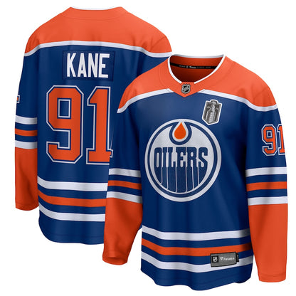 Men's Edmonton Oilers Evander Kane Fanatics Royal 2025 Stanley Cup Final Home Breakaway Jersey