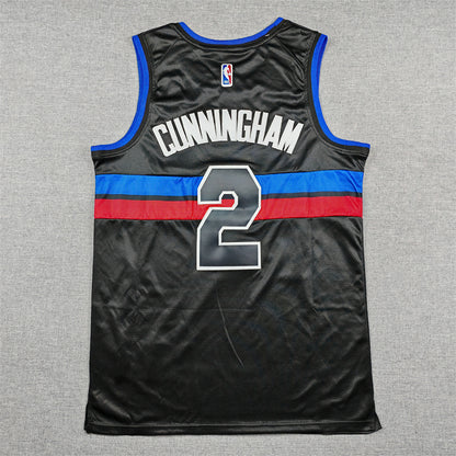 Detroit Pistons Cade Cunningham #2 City Edition Swingman Jersey — Embroidered