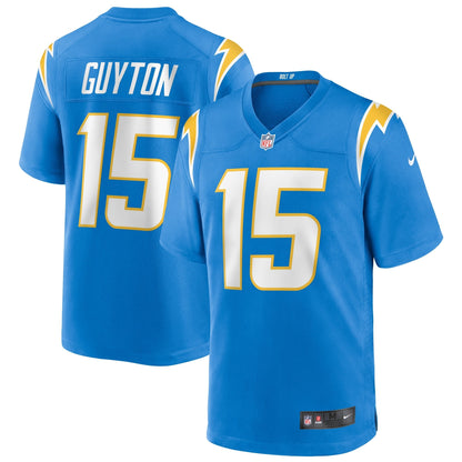 Jalen Guyton Los Angeles Chargers Nike Game   Jersey - Powder Blue