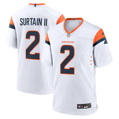Patrick Surtain II Denver Broncos Nike Mile High Collection Game Jersey - White