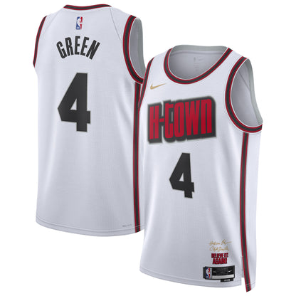Unisex Houston Rockets Jalen Green White 2024/25 Swingman Jersey - City Edition