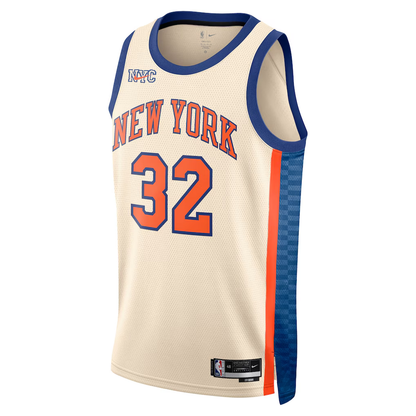 New York Knicks Karl-Anthony Towns Nike Cream 2025/26 Swingman Jersey - City Edition