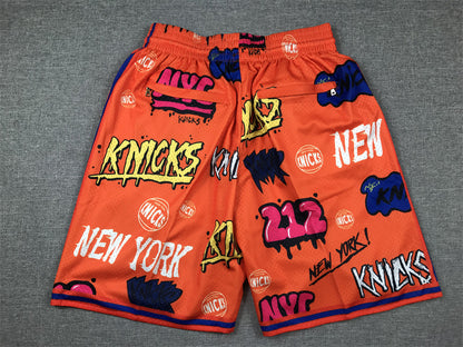 Pocket pants, Knicks graffiti orange