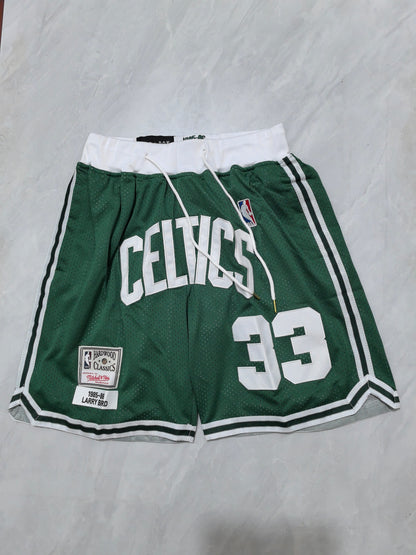 JUST DON Boston Celtics Pocket Shorts