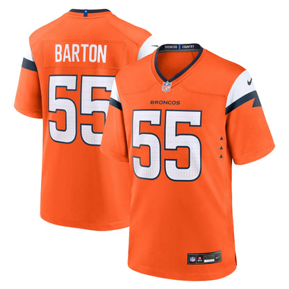 Cody Barton Denver Broncos Nike Game Jersey -  Orange