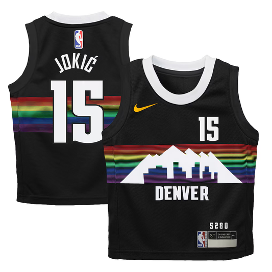 Preschool Denver Nuggets Nikola Jokić Nike Black 2025/26 City Edition Swingman Jersey