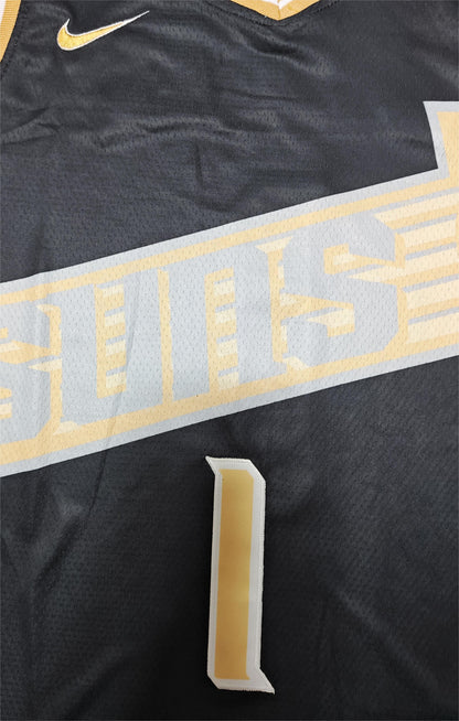 24 Suns #1 Booker Black and Gold Jersey