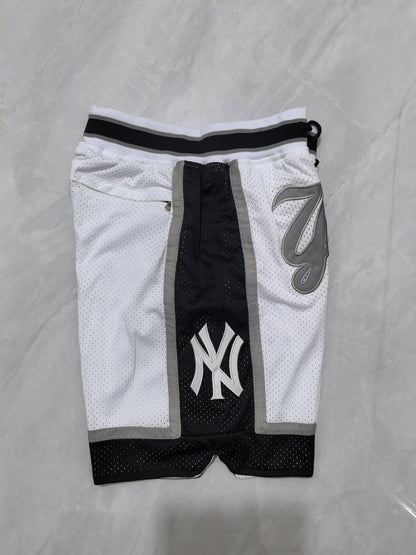 New York Yankees White Pocket Shorts
