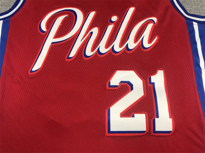 Joel Embiid Philadelphia 76ers Red Jersey