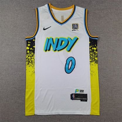 Unisex Indiana Pacers 2024/25 Embroidered Swingman Jersey City Edition