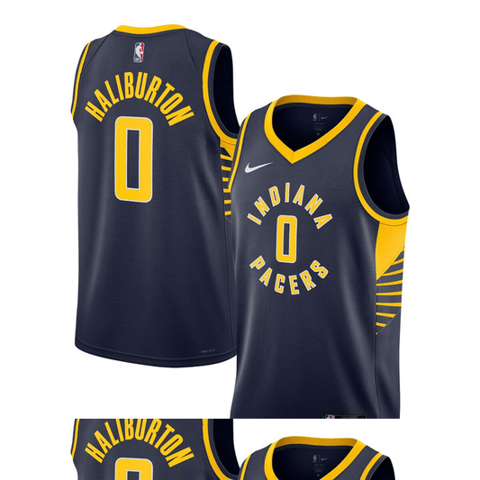 Indiana Pacers Tyrese Haliburton Navy2023-2024 season  Jersey