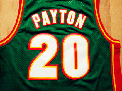 SuperSonics No. 20 Gloves Gary Payton Green 95-96 Classic Retro Premium Mesh Fan Edition Jersey