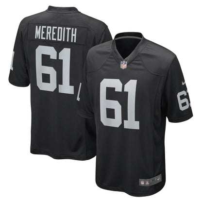 Jordan Meredith Las Vegas Raiders Nike Game   Jersey - Black