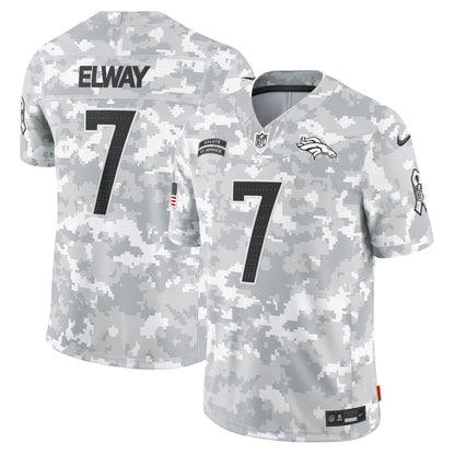 John Elway Denver Broncos Nike 2024 Salute to Service Retired   Limited Jersey - Arctic Camo