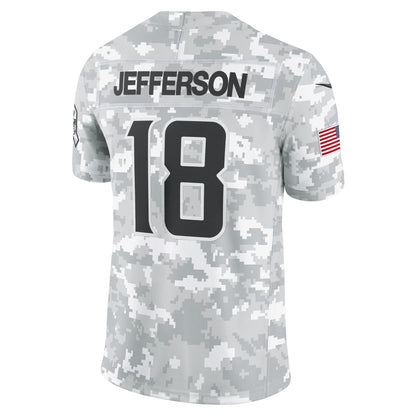 Justin Jefferson Minnesota Vikings Nike 2024 Salute to Service Limited Jersey - Arctic Camo