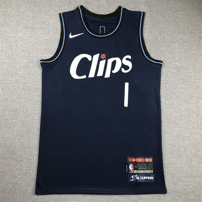 Men's LA Clippers james Harden #1 Navy2023/24 Swingman jersey - City Edition
