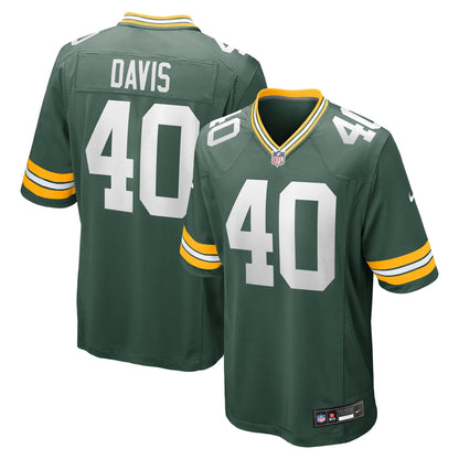 LJ Davis Green Bay Packers Nike  Game Jersey -  Green