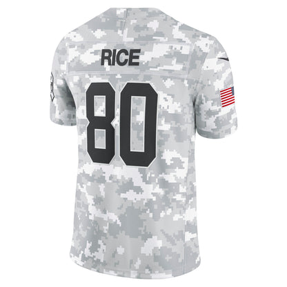 Jerry Rice San Francisco 49ers Nike 2024 Salute to Service Retired   Limited Jersey - Arctic Camo