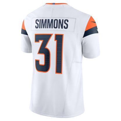 Justin Simmons Denver Broncos Nike Vapor F.U.S.E. Limited Jersey - White