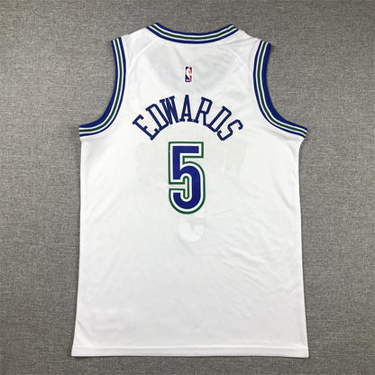 Youth Anthony Edwards Minnesota Timberwolves #5  Embroidered Jersey