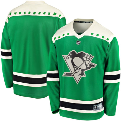 Men's Pittsburgh Penguins Fanatics Green 2021 St. Patrick's Day Breakaway Jersey