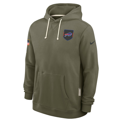 Men's Buffalo Bills Nike Olive 2025 Salute to Service Sideline Standard Issue Dri-FIT Hoodie