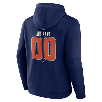 Men's Edmonton Oilers Navy 2025 Stanley Cup Final Custom Pullover Hoodie