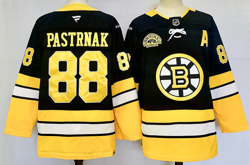 Men's Boston Bruins David Pastrnak #88  Black Player Jersey