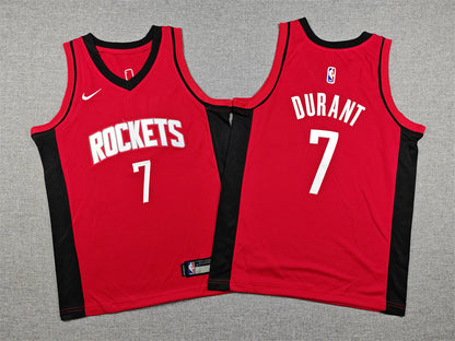 Youth Kevin Durant Houston Rockets #7  Embroidered  Jersey