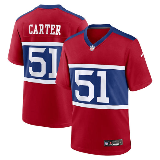 Men's New York Giants Abdul Carter Nike Red First Round Pick Alternate Game Jersey