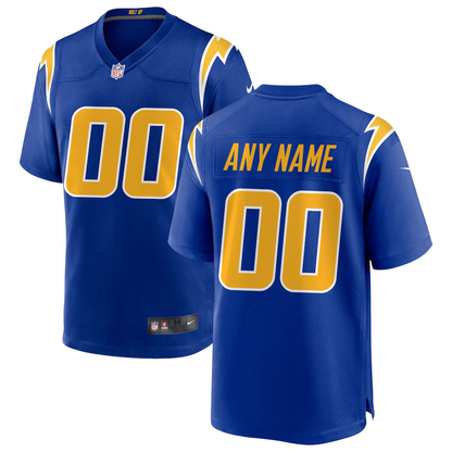 Custom Los Angeles Chargers Royal Game Jersey