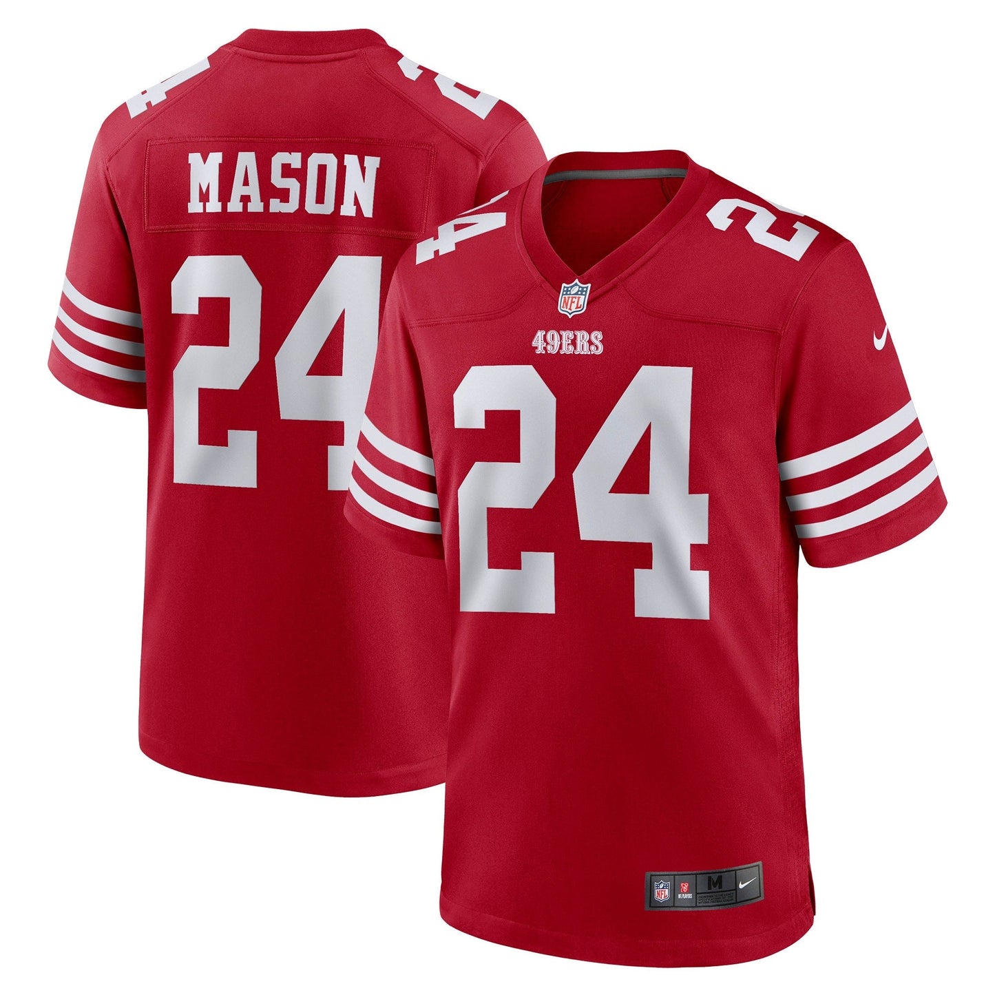 Jordan Mason San Francisco 49ers Nike Game   Jersey - Scarlet