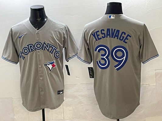 Men's Toronto Blue Jays Trey Yesavage #39 Gray Player Jersey